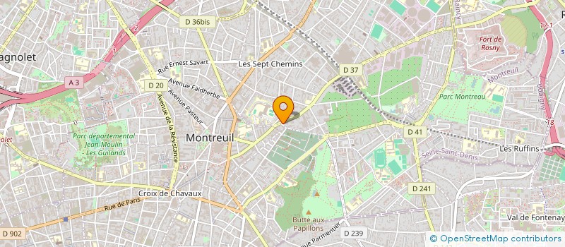 localisation de l'entreprise SYND COPROP DU 88 RUE DE ROSNY à MONTREUIL