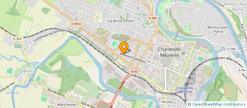 localisation de l'entreprise SYND COPROP IMMEUBLE 96 BD GAMBETTA  CHARLEVILLE-MEZIERES