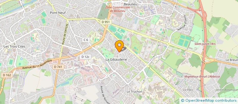 localisation de l'entreprise SYND COPROP RES GIBAUDERIE 7  POITIERS