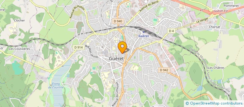 localisation de l'entreprise SYND COPROP RESIDENCE DE LA POSTE  GUERET