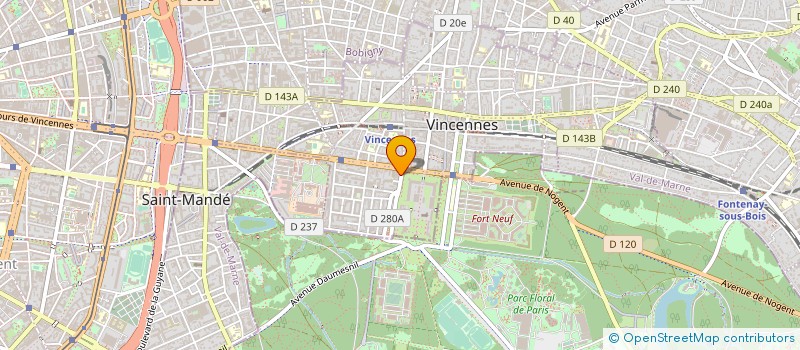 localisation de l'entreprise SYND.COPROPR 4 AV GAL DE GAULLE à VINCENNES