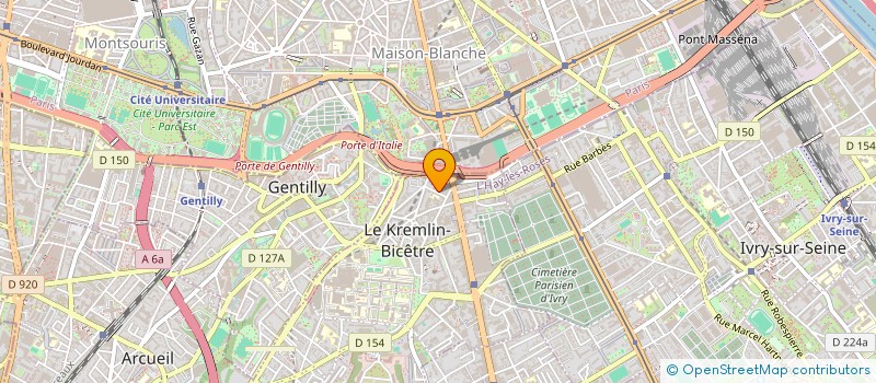 localisation de l'entreprise SYND COPROPR 8 RUE P.BROSSOLETTE  LE KREMLIN-BICETRE