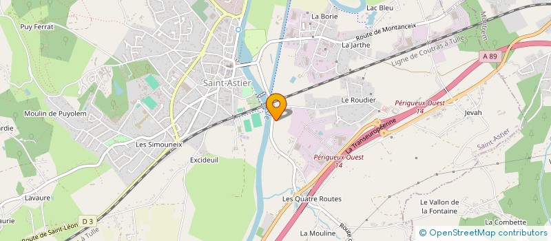 localisation de l'entreprise SYND COPROPR LES QUATRE ROUTES  SAINT-ASTIER