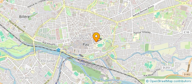 localisation de l'entreprise SYND COPROPR RESIDENCE 36 RUE BARBANEGRE à PAU