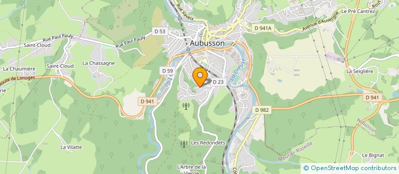 localisation de l'entreprise SYND COPROPR RESIDENCE PIERRE D'AUBUSSON  AUBUSSON