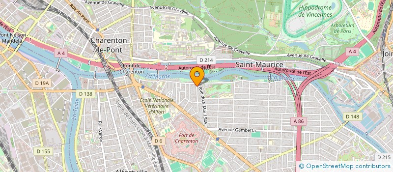 localisation de l'entreprise SYND COPROPRI 1 RUE ESTIENNE D'ORVES à MAISONS ALFORT