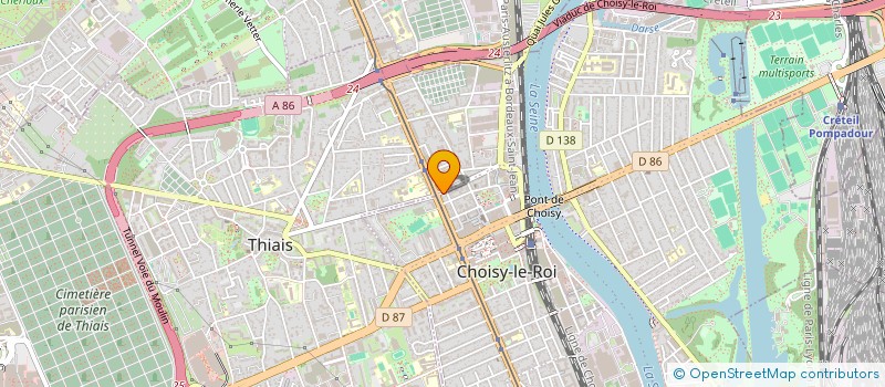 localisation de l'entreprise SYND COPROPRI DU 9 RUE AUGUSTE FRANCHOT à CHOISY-LE-ROI