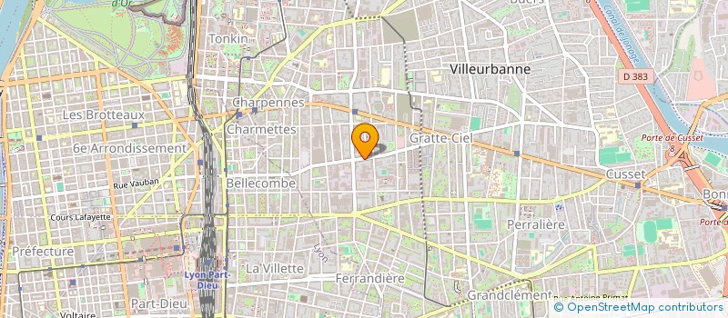 localisation de l'entreprise SYND COPROPRIET 64 B RUE ANATOLE FRANCE  VILLEURBANNE