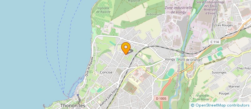 localisation de l'entreprise SYND COPROPRIET LA RIPAILLE à THONON-LES-BAINS
