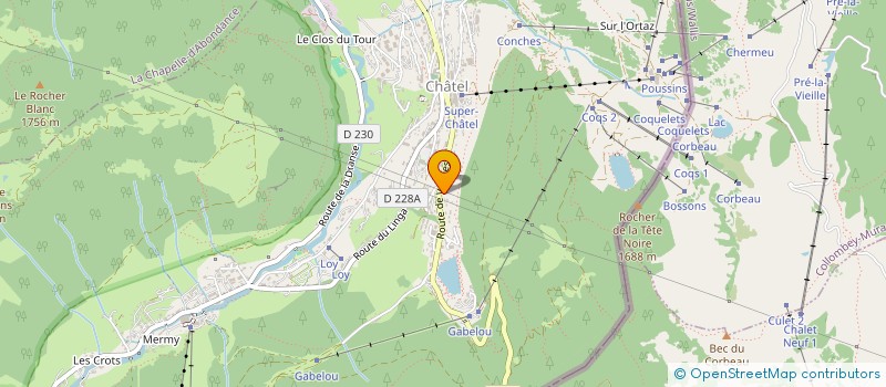 localisation de l'entreprise SYND COPROPRIET YETI 1 2  CHATEL