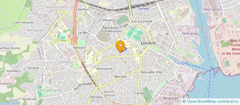 localisation de l'entreprise SYND COPROPRIETAIRE 12 RUE BEAUFRERE  LORIENT