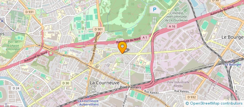 localisation de l'entreprise SYND COPROPRIETAIRE 70-72 HENRI BARBUSSE à LA COURNEUVE
