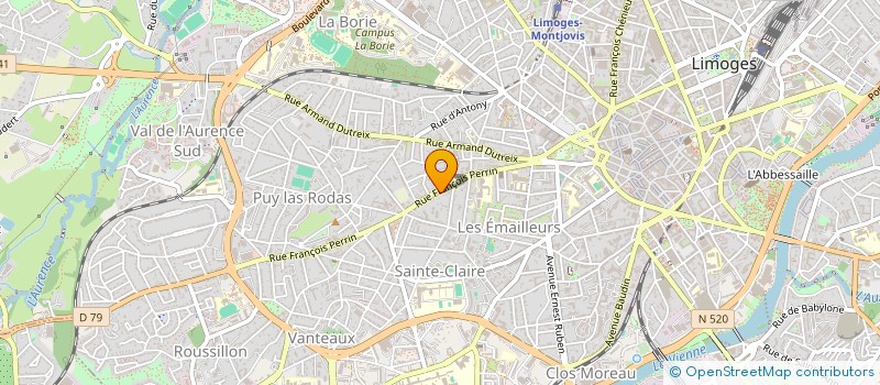 localisation de l'entreprise SYND COPROPRIETAIRE FRANCOIS PERRIN à LIMOGES