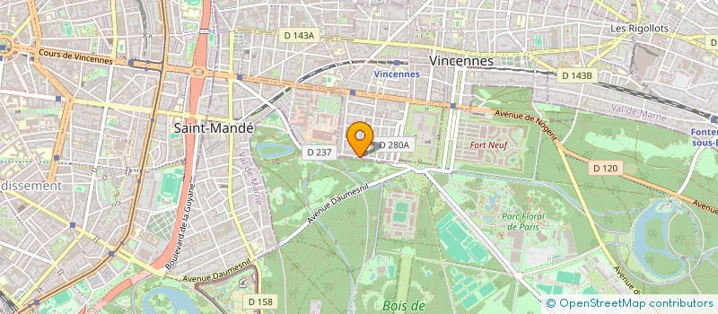 localisation de l'entreprise SYND.COPROPRIETAIRES 36 RUE DES MINIMES à VINCENNES