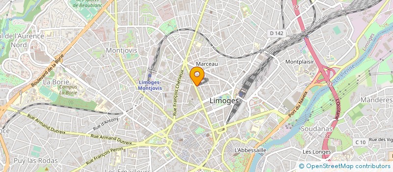 localisation de l'entreprise SYND COPROPRIETAIRES 44 RUE CHATEAUROUX à LIMOGES