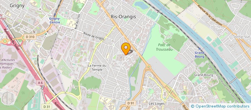 localisation de l'entreprise SYND.COPROPRIETAIRES 7 9 11 RUE BEARN à RIS-ORANGIS