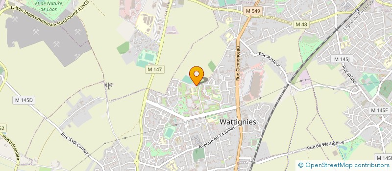 localisation de l'entreprise SYND COPROPRIETAIRES RES CASTILLE  WATTIGNIES