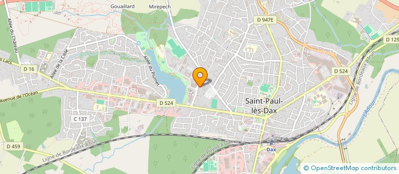 localisation de l'entreprise SYND COPROPRIETAIRES RES HAUTS DU LAC  SAINT-PAUL-LES-DAX