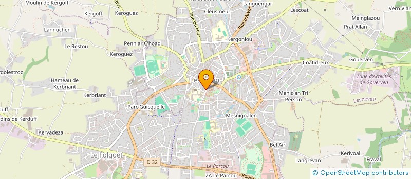 localisation de l'entreprise SYND COPROPRIETAIRES RES JEANNE D'ARC  LESNEVEN