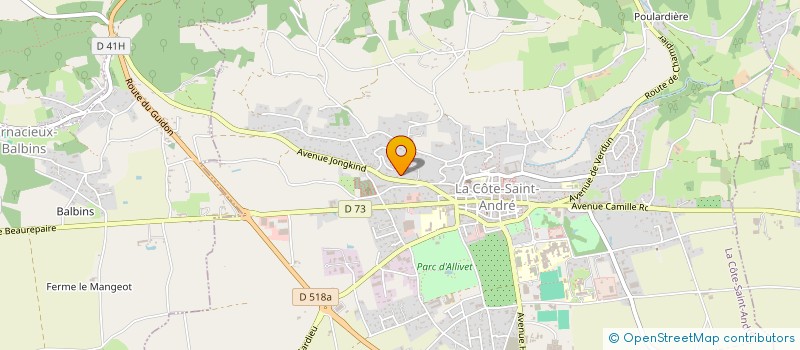 localisation de l'entreprise SYND COPROPRIETAIRES RESIDENCE LE VERGER à LA COTE-SAINT-ANDRE