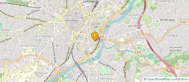 localisation de l'entreprise SYND COPROPRIETAIRES RESIDENCE VOLTAIRE à LIMOGES