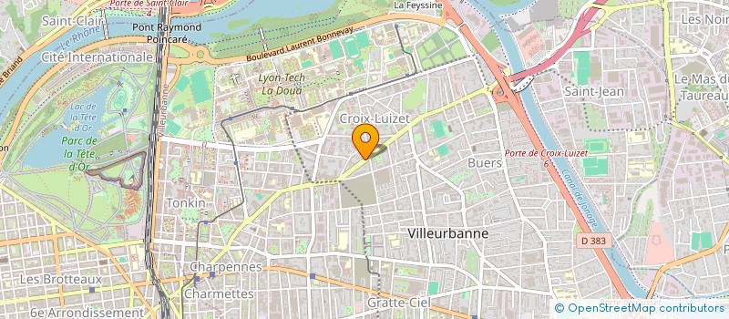 localisation de l'entreprise SYND COPROPRIETE 111 AV ROGER SALENGRO  VILLEURBANNE