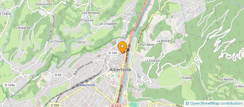 localisation de l'entreprise SYND COPROPRIETE  12 RUE JOSEPH MUGNIER  ALBERTVILLE