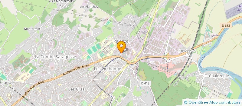 localisation de l'entreprise SYND. COPROPRIETE 13 RUE DU MUGUET  BESANCON