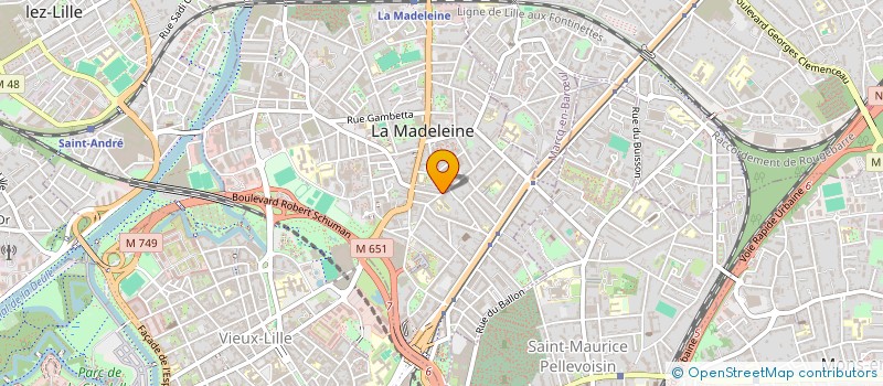 localisation de l'entreprise SYND COPROPRIETE 27 R FAIDHERBE à LA MADELEINE