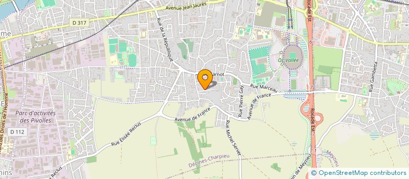 localisation de l'entreprise SYND COPROPRIETE 31 RUE ANTOINE LUMIERE à DECINES-CHARPIEU