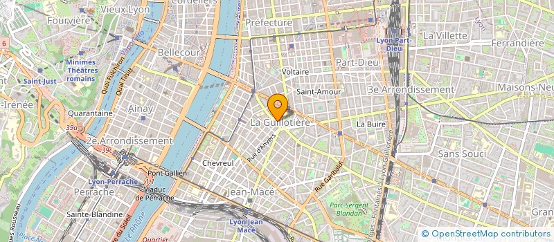 localisation de l'entreprise SYND COPROPRIETE 65 GDE RUE GUILLOTIERE  LYON