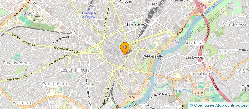 localisation de l'entreprise SYND COPROPRIETE 7 RUE EDOUARD VAILLANT à LIMOGES