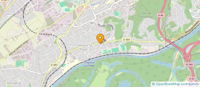 localisation de l'entreprise SYND COPROPRIETE 74 RTE DE GENEVE  RILLIEUX-LA-PAPE