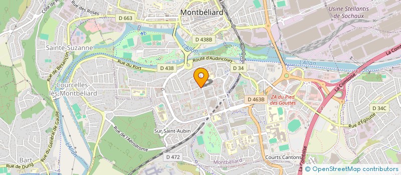 localisation de l'entreprise SYND. COPROPRIETE BAT 30 RUE PT CHENOIS  MONTBELIARD