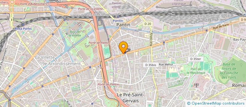 localisation de l'entreprise SYND COPROPRIETE DU 53 AV JEAN LOLIVE  PANTIN