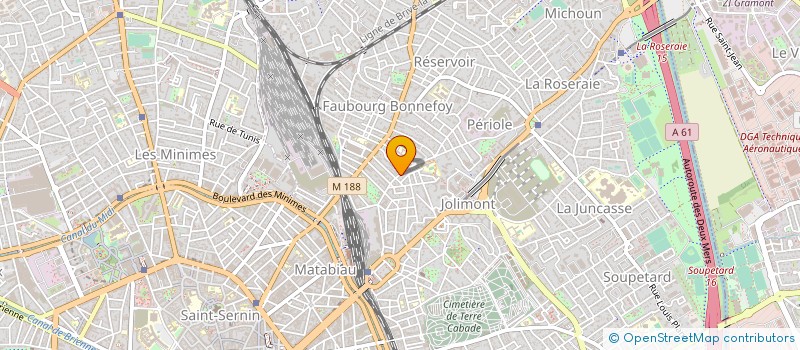 localisation de l'entreprise SYND COPROPRIETE DU 72 R DE PERIOLE à TOULOUSE