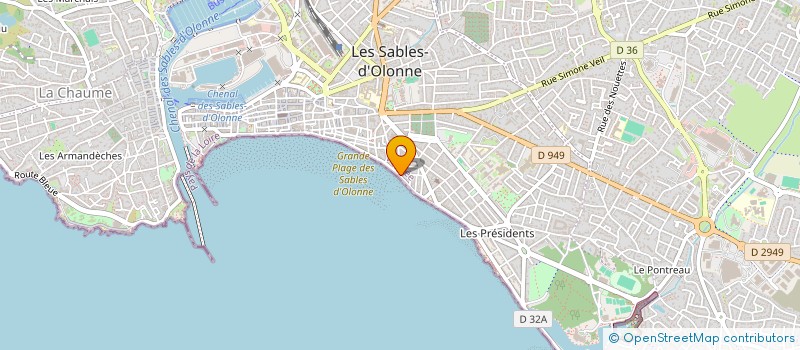 localisation de l'entreprise SYND COPROPRIETE IMMEUB PORTES DU SOLEIL à LES SABLES D'OLONNE