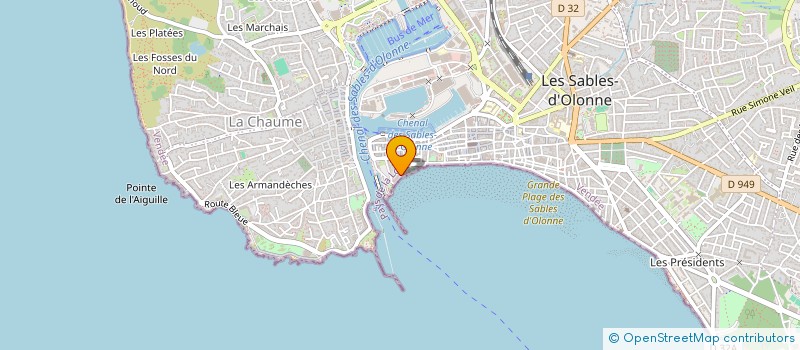 localisation de l'entreprise SYND COPROPRIETE IMMEUBLE AIGUE MARINE à LES SABLES D'OLONNE