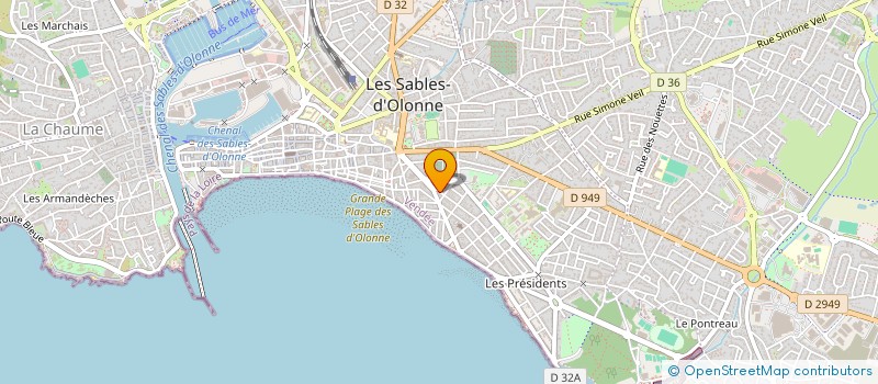 localisation de l'entreprise SYND COPROPRIETE IMMEUBLE ANJOU à LES SABLES D'OLONNE
