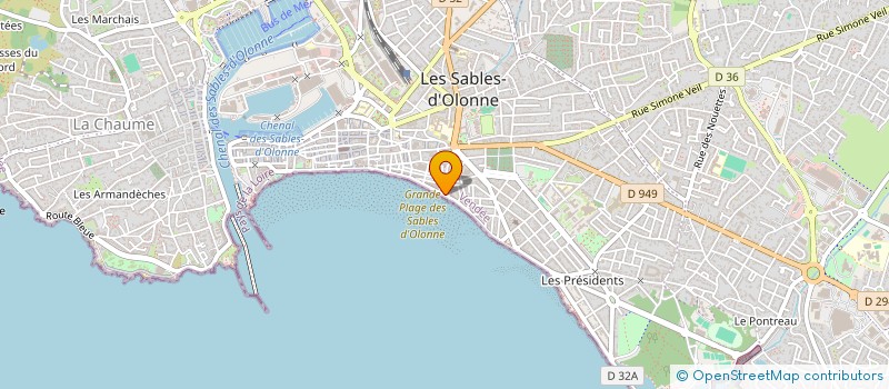 localisation de l'entreprise SYND COPROPRIETE IMMEUBLE DAUPHINS à LES SABLES D'OLONNE