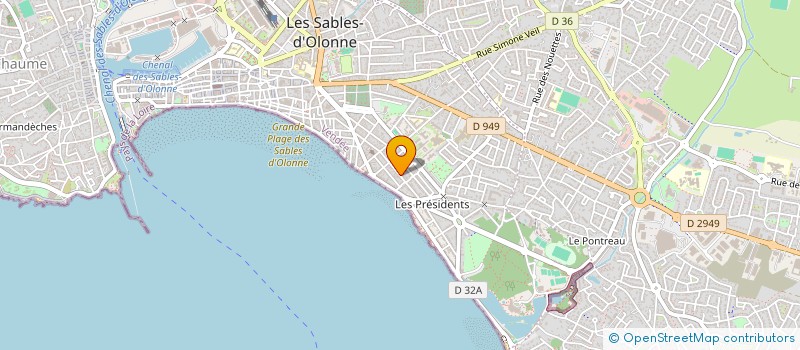 localisation de l'entreprise SYND COPROPRIETE IMMEUBLE ROCHES BRUNES à LES SABLES D'OLONNE