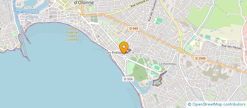 localisation de l'entreprise SYND COPROPRIETE LE CHAILLEY à LES SABLES D'OLONNE