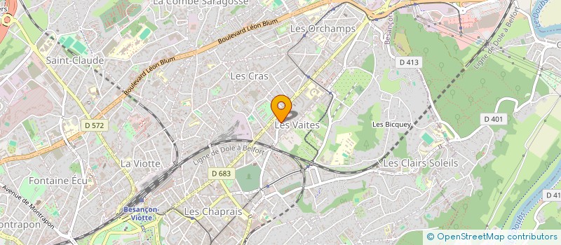 localisation de l'entreprise SYND. COPROPRIETE LE CLOS MORAND  BESANCON