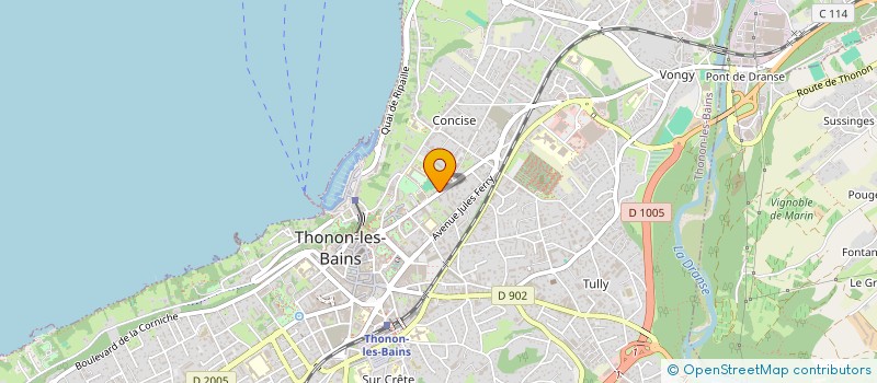 localisation de l'entreprise SYND COPROPRIETE LE VAL RIANT à THONON-LES-BAINS