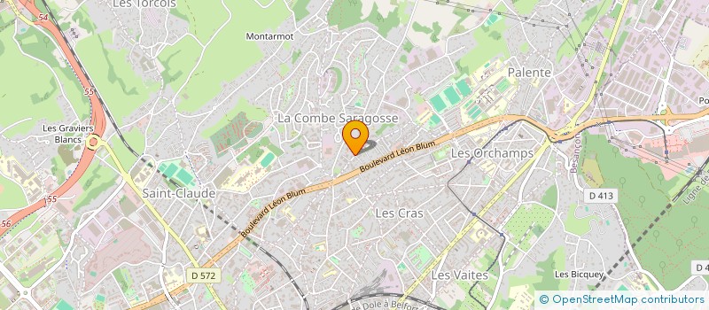 localisation de l'entreprise SYND. COPROPRIETE LES JARDINS SARAGOSSE  BESANCON