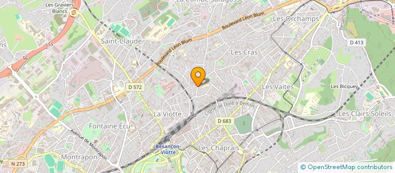 localisation de l'entreprise SYND. COPROPRIETE LES TERRASSES CHASNOT  BESANCON