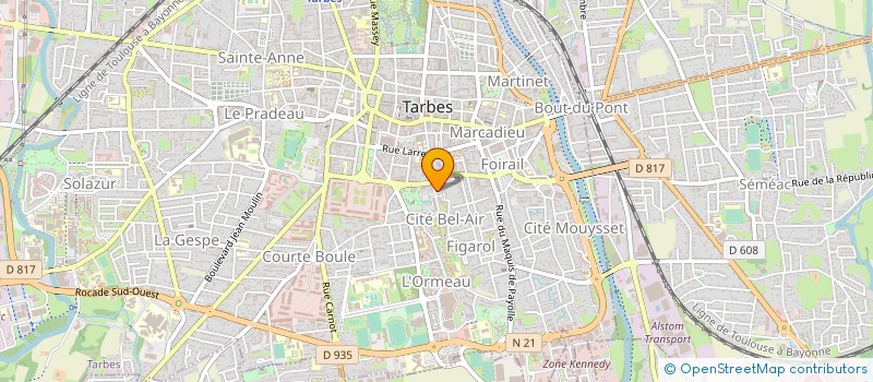 localisation de l'entreprise SYND COPROPRIETE RES BEL AIR I J  TARBES