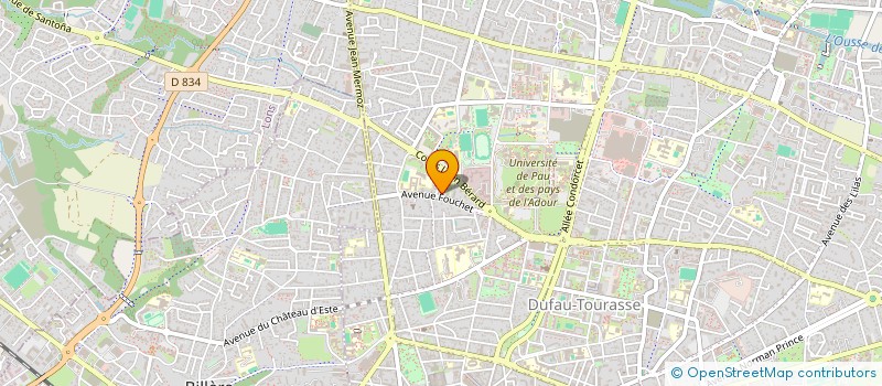 localisation de l'entreprise SYND COPROPRIETE RES JARDINS UNIVERSITE à PAU