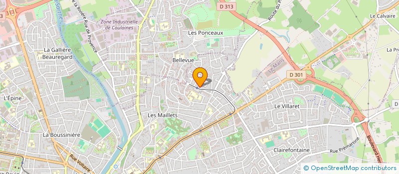 localisation de l'entreprise SYND COPROPRIETE RESIDENCE BELLEVUE  LE MANS