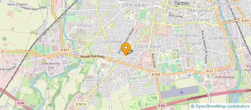 localisation de l'entreprise SYND COPROPRIETE RESIDENCE DEBUSSY  TARBES